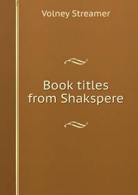 Book titles from Shakspere