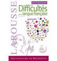 Larousse Dictionnaire Des Difficultes De La Langue Francaise