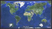 The World Satellite (laminated) Спутник мира (карта мира из космоса).