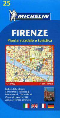 Firenze. Pianta stradale e turistica. Выпуск 25. Путеводитель. Карта 1см : 100 м