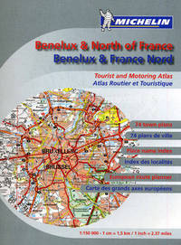 Benelux & North of France. Tourist and Motoring Atlas. Карта-атлас на английском языке. Масштаб 1 см : 1,5 км