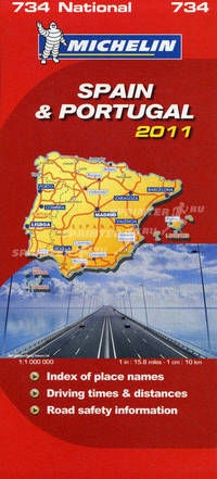 Испания и Португалия 2011 карта. Spain & Portugal 2011.