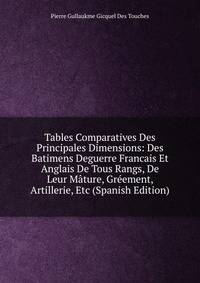 Tables Comparatives Des Principales Dimensions: Des Batimens Deguerre Francais Et Anglais De Tous Rangs, De Leur Mature, Greement, Artillerie, Etc (Spanish Edition)