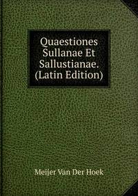 Quaestiones Sullanae Et Sallustianae. (Latin Edition)