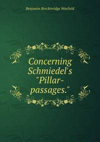 Concerning Schmiedel's "Pillar-passages."