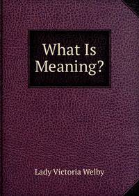 What Is Meaning?