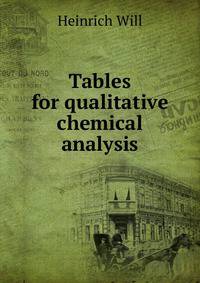 Tables for qualitative chemical analysis