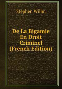 De La Bigamie En Droit Criminel (French Edition)
