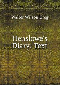 Henslowe's Diary: Text