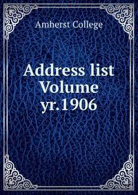 Address list Volume yr.1906