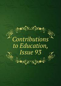 Contributions to Education, Issue 93