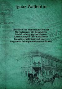 Lehrbuch Der Elektricitat Und Des Magnetismus: Mit Besonderer Berucksichtigung Der Neuren Anschauungen Uber Elektrische Energieverhaltnisse Und Unter . Liegenden Principien (German Edition)