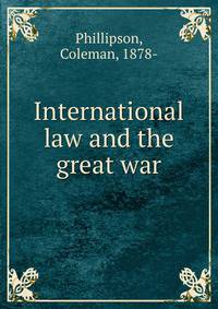 International law and the great war
