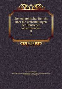 Stenographischer Bericht ber die Verhandlungen der Deutschen consituirenden .. 8