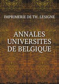 ANNALES UNIVERSITES DE BELGIQUE
