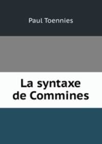 La syntaxe de Commines