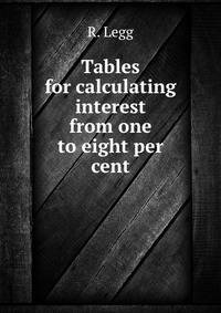 Tables for calculating interest from one to eight per cent