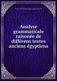 Analyse grammaticale raisonee de differens textes anciens egyptiens