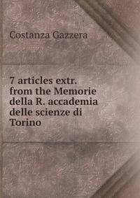 7 articles extr. from the Memorie della R. accademia delle scienze di Torino
