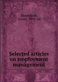 Selected articles on employment management
