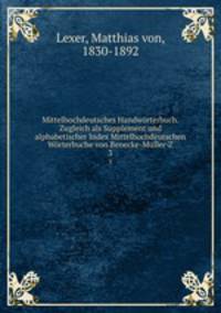Mittelhochdeutsches Handwrterbuch. Band 3