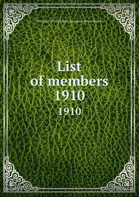 List of members. 1910