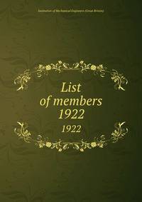 List of members. 1922