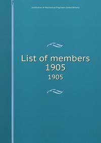 List of members. 1905
