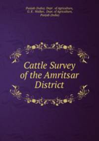 Cattle Survey of the Amritsar District
