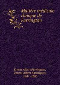 Matiere medicale clinique de Farrington
