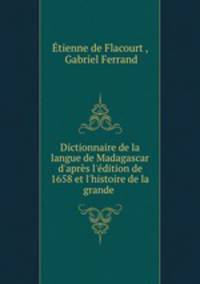 Dictionnaire de la langue de Madagascar d
