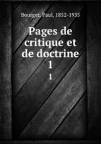 Pages de critique et de doctrine. 1