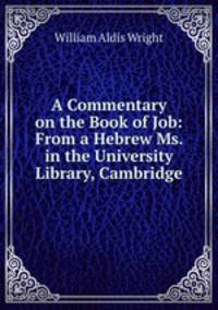 A Commentary on the Book of Job: From a Hebrew Ms. in the University Library, Cambridge