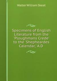 Specimens of English Literature from the 