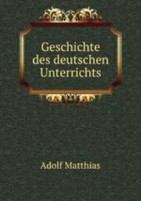 Geschichte des deutschen Unterrichts