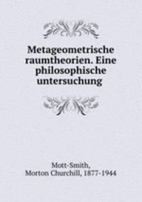Metageometrische raumtheorien. Eine philosophische untersuchung