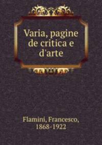 Varia, pagine de critica e d