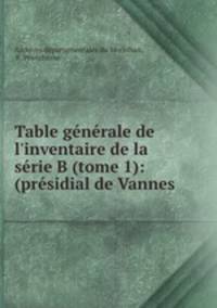 Table generale de l