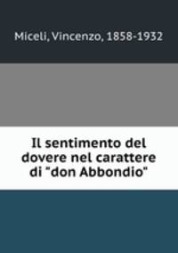 Il sentimento del dovere nel carattere di "don Abbondio"
