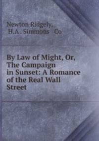 By Law of Might, Or, The Campaign in Sunset: A Romance of the Real Wall Street