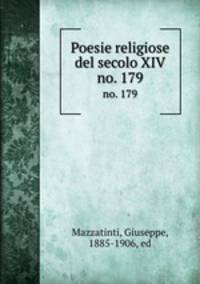 Poesie religiose del secolo XIV. no. 179
