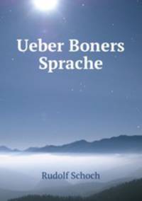 Ueber Boners Sprache