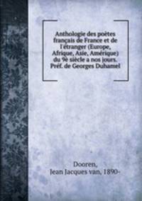 Anthologie des poetes francais de France et de l