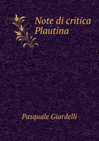 Note di critica Plautina