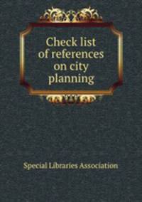Check list of references on city planning