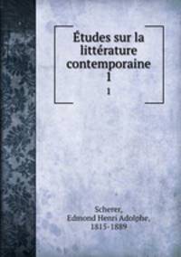 tudes sur la littrature contemporaine. 1