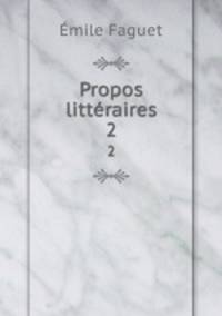 Propos littraires. 2