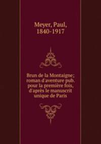 Brun de la Montaigne; roman d
