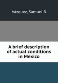 A brief description of actual conditions in Mexico