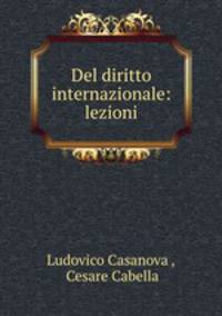 Del diritto internazionale: lezioni